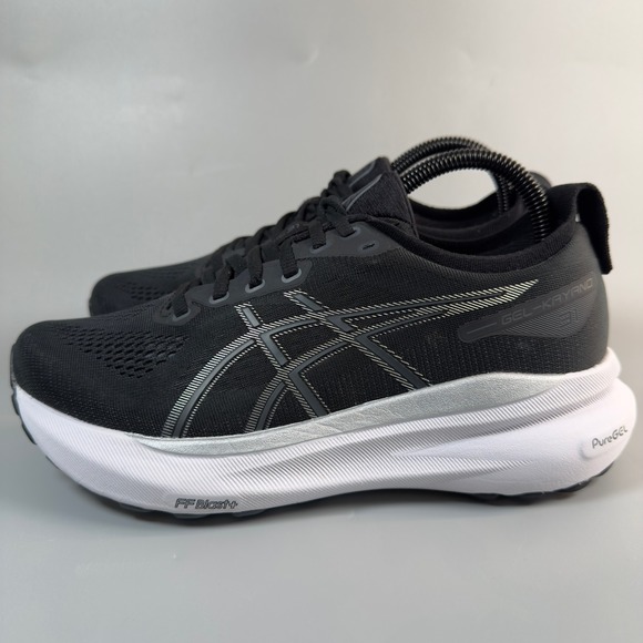 Asics Gel Kayano 31 Womens 8 Wide Running Shoes Black White Trainer Sneaker Lace - Picture 4 of 16